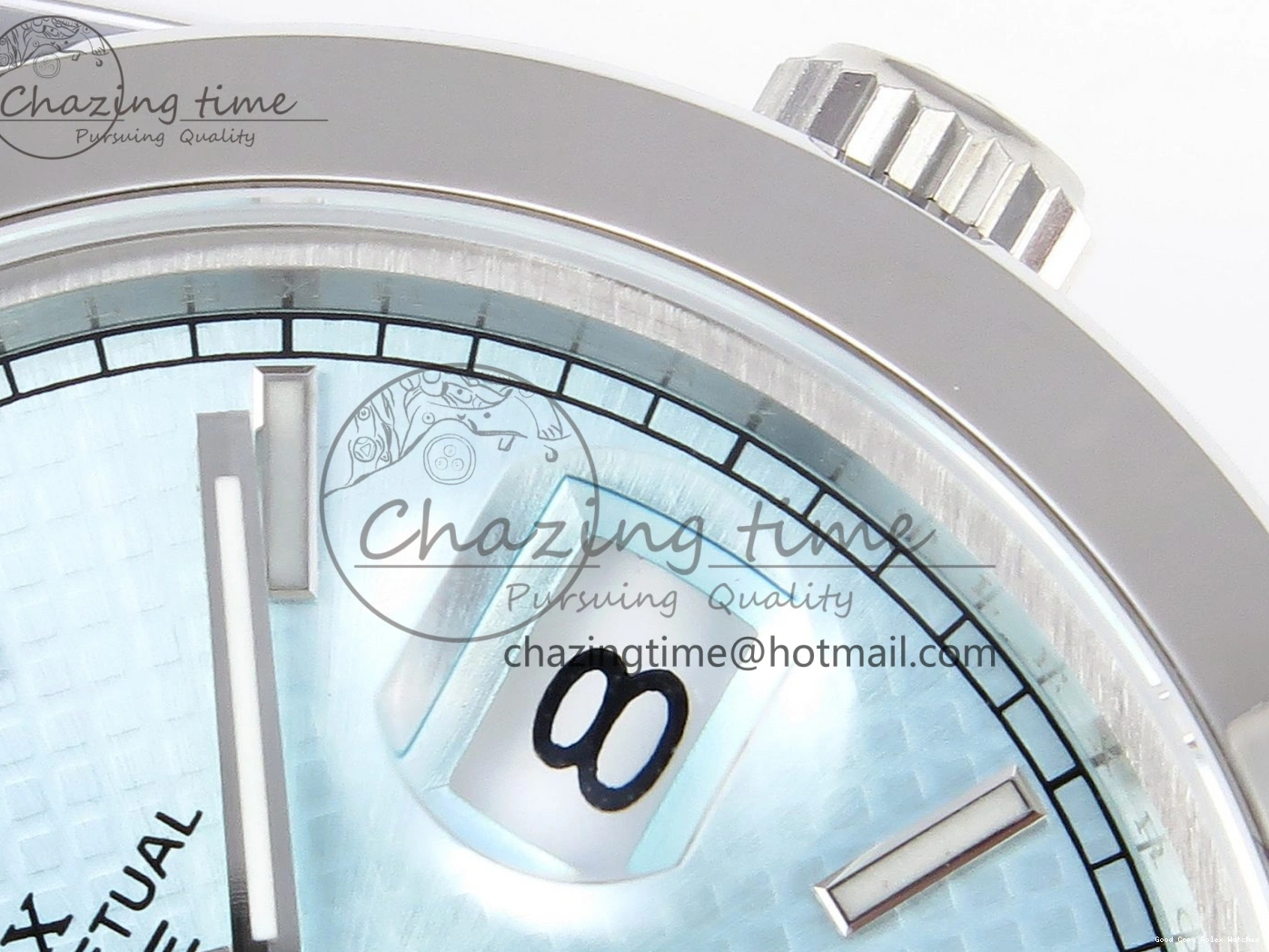 Good Copy Rolex Watches Stick Ice BP Day-Date A SS Dial 904 Bracelet 1876 New On Version Markers 40mm 228239 Blue ZipUp President Dial SS 0105